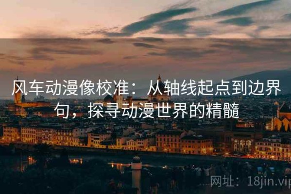 风车动漫像校准：从轴线起点到边界句，探寻动漫世界的精髓