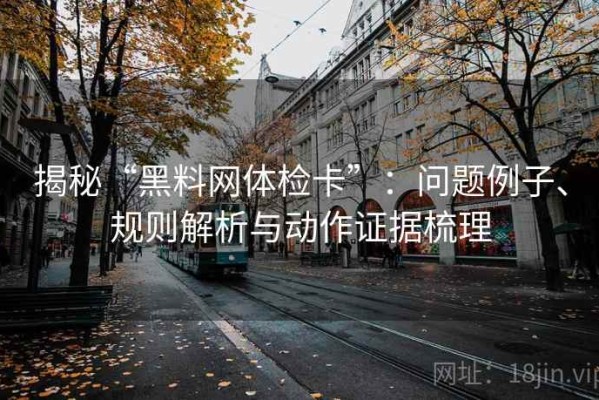 揭秘“黑料网体检卡”：问题例子、规则解析与动作证据梳理