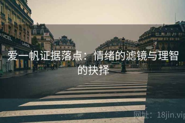 爱一帆证据落点：情绪的滤镜与理智的抉择