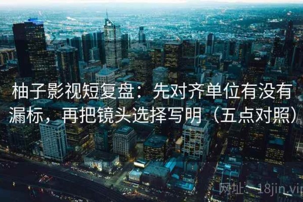柚子影视短复盘：先对齐单位有没有漏标，再把镜头选择写明（五点对照）