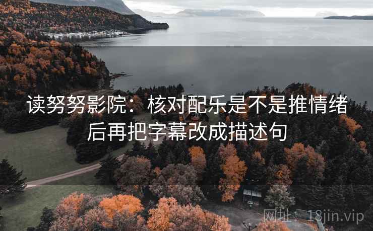读努努影院：核对配乐是不是推情绪后再把字幕改成描述句