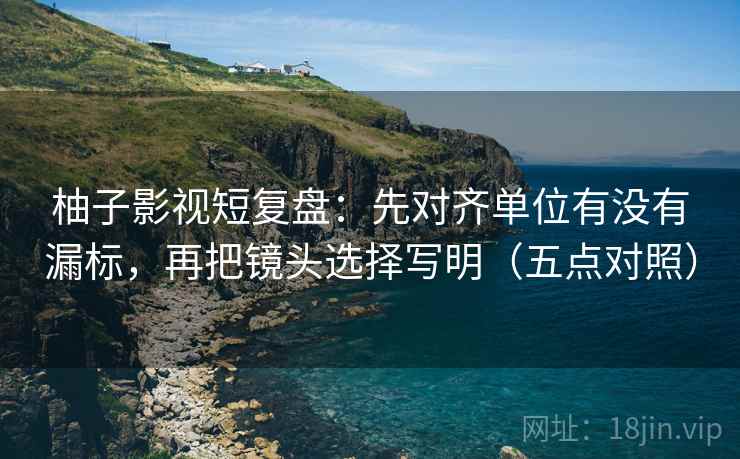 柚子影视短复盘：先对齐单位有没有漏标，再把镜头选择写明（五点对照）