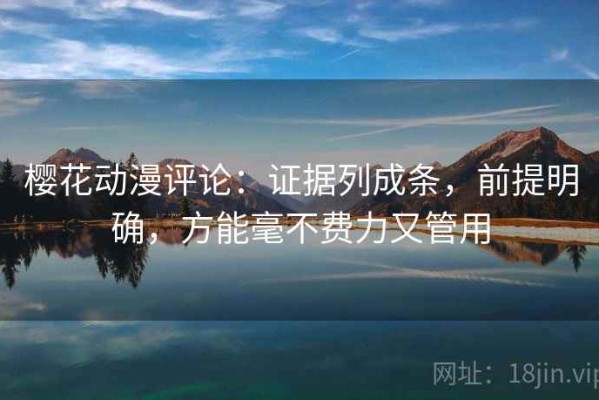 樱花动漫评论：证据列成条，前提明确，方能毫不费力又管用