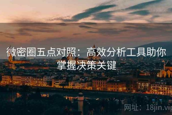 微密圈五点对照：高效分析工具助你掌握决策关键